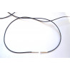 2 mm Black Rubber Necklace with classical bayonet clasp