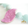 Cobalto-Calcite InterChangeable Clasp with the aquamarine necklace