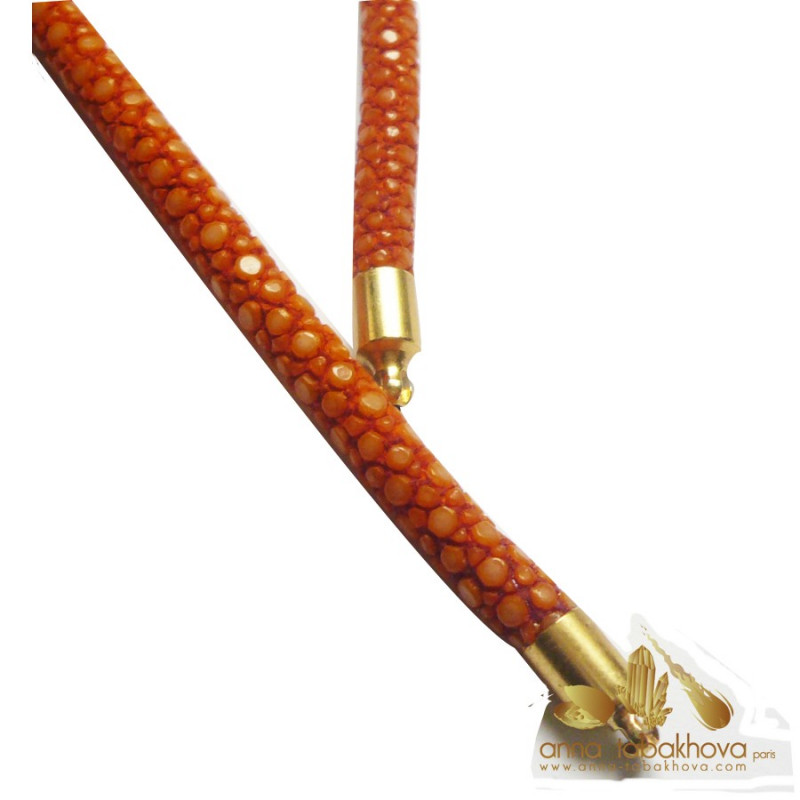 4 mm Orange Stingray InterChangeable Necklace