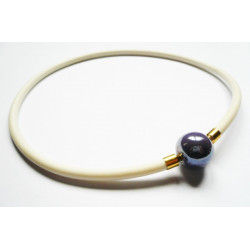 5 mm White Rubber Necklace