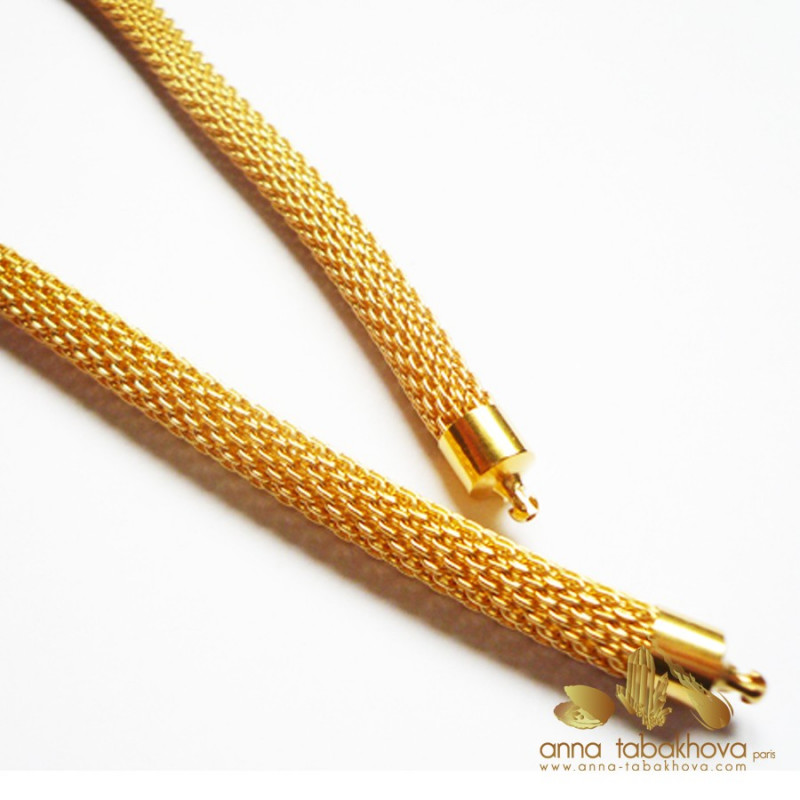 6 mm Gold Plated Steel Mesh InterChangeable Necklace